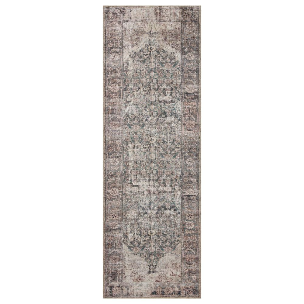 Amber Lewis x Loloi Georgie 2" x 5" Lagoon and Beige Runner, , large
