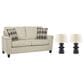 Ashley Abinger and Scarbot 2-Piece Living Room Set in Natural, , large