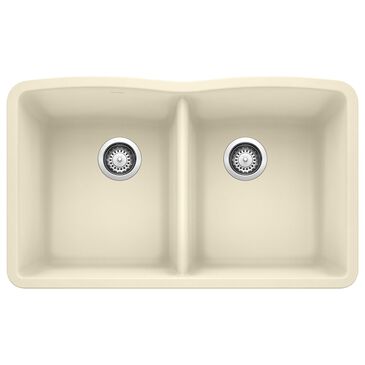 Blanco Diamond 32" Equal Double Bowl Kitchen Sink in Biscuit, , large