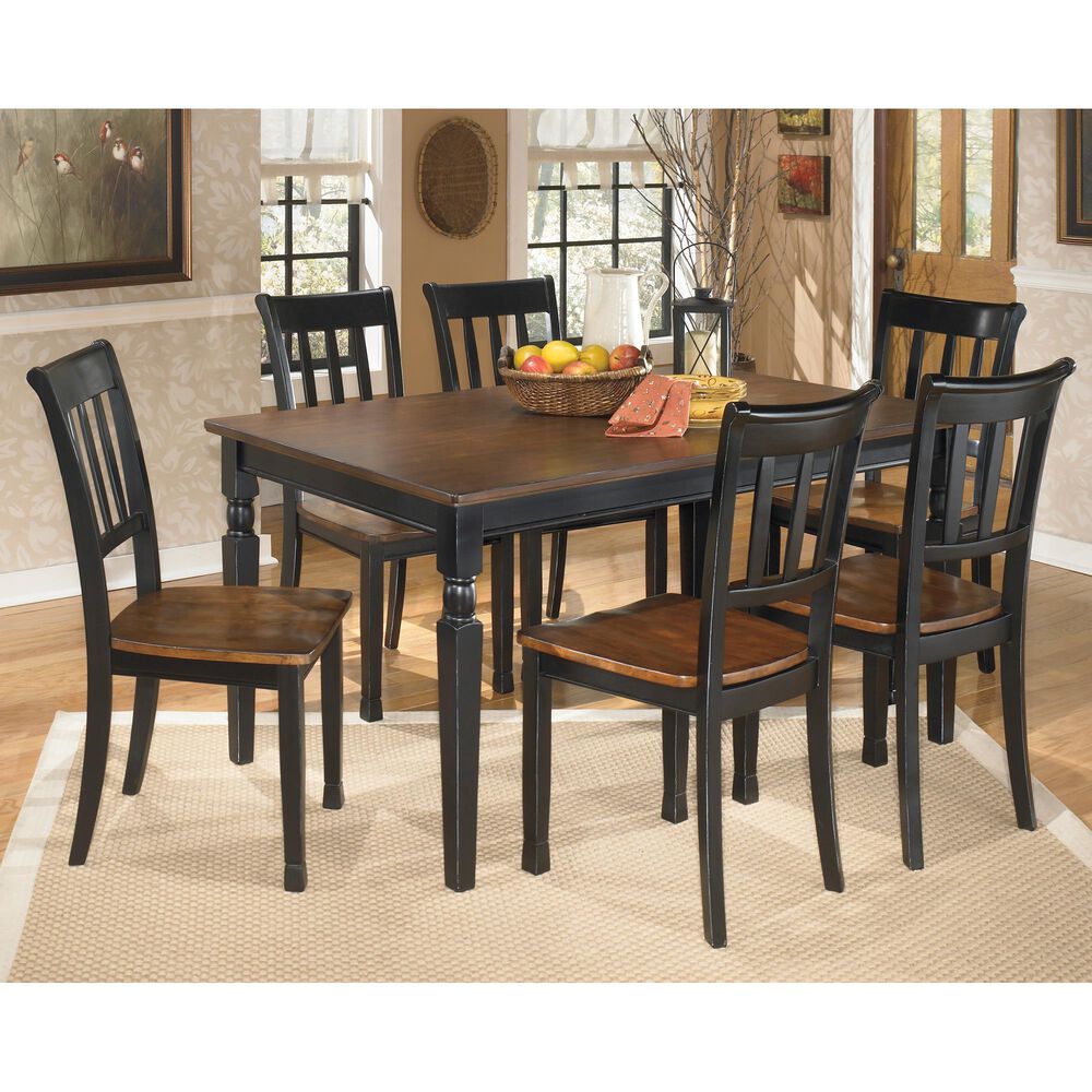 Ashley Owingsville Rectangular Dining Table in Cottage Black and Burnished Brown - Table Only, , large