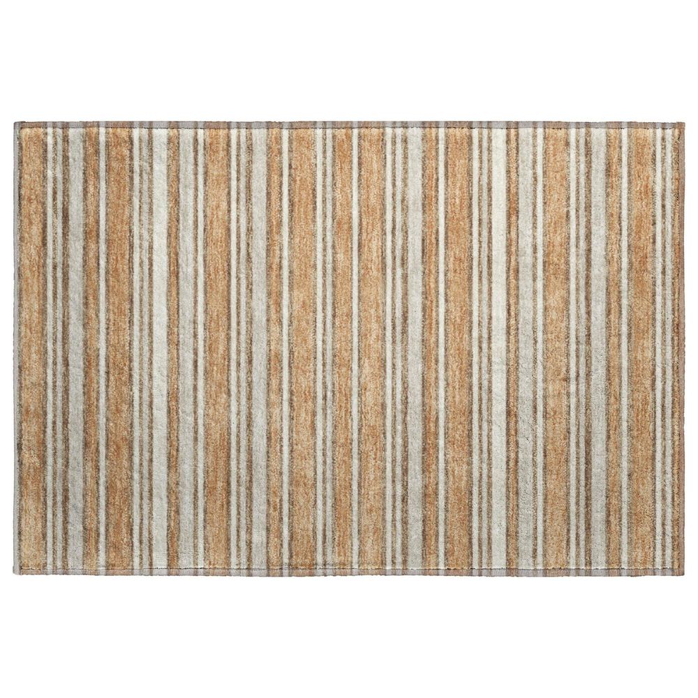 Dalyn Rug Company Soft Essentials Striped Copper 2"6" x 3"10" Indoor/Outdoor Area Rug, , large