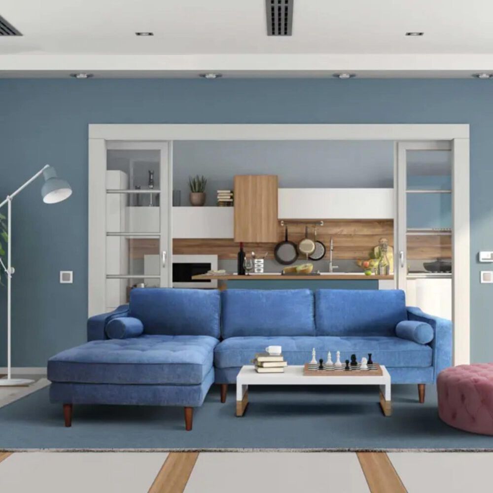37B Anderson 2-Piece Stationary Left Arm Facing Sectional in Denim, , large