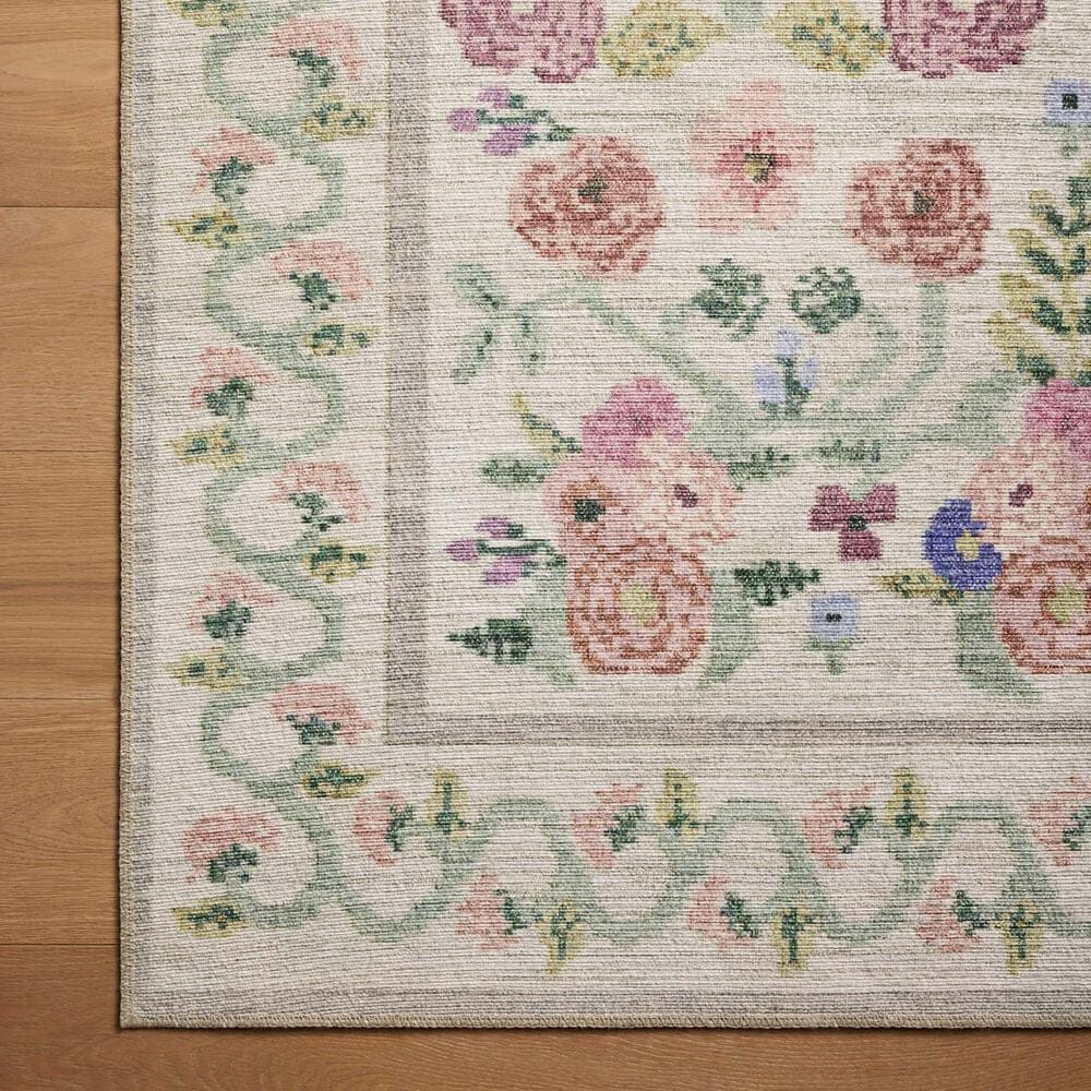 Rifle Paper Co Rosa 7&#39;6&quot; x 9&#39;6&quot; Ivory Area Rug, , large