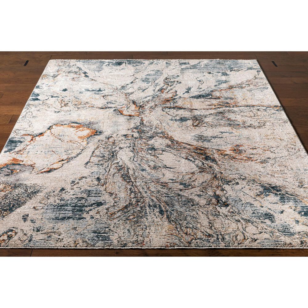 Surya Laila LAA-2316 10&#39; x 14&#39; Teal, Orange, Saffron, Gray, Beige and Cream Area Rug, , large