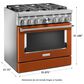 KitchenAid 5.1 Cu. Ft. Freestanding Dual Fuel Range with True Convection in Scorched Orange, , large