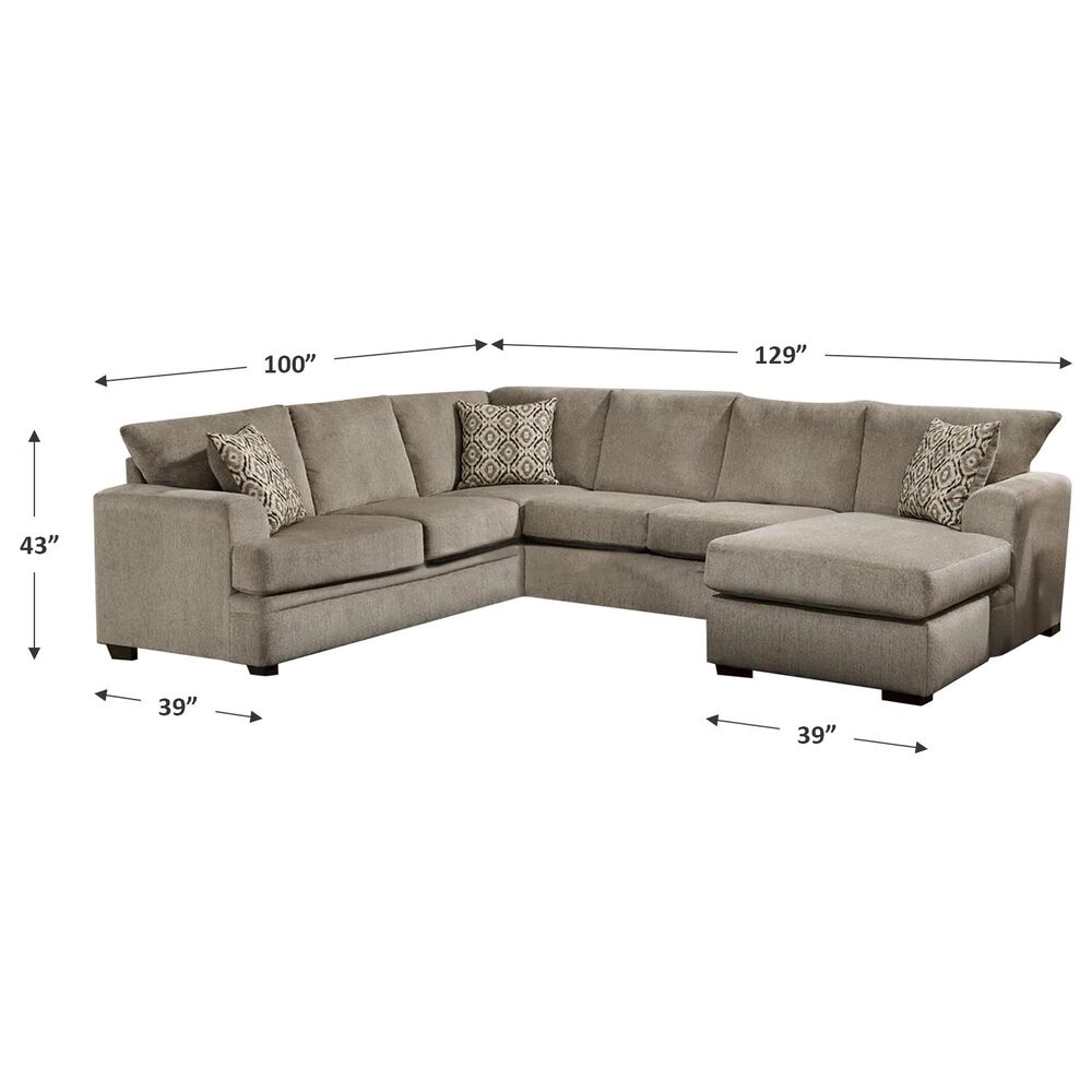 Southaven 2Piece Sectional in Cornell Pewter Nebraska Furniture Mart