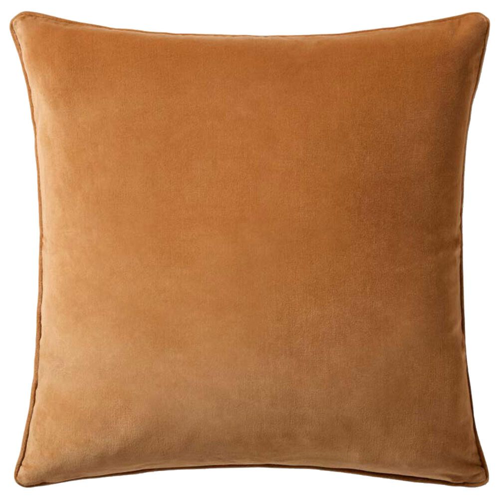 Loloi Lydia 26" Euro Square Throw Pillow in Rust and Beige, , large