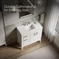 Kohler Seer 36" Single Bathroom Vanity in White with 3 cm Pure White Quartz Top and Rectangular Sink, , large