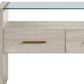 Steve Silver Garland Sofa Table in Washed Parchment and Clear, , large