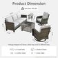HOMLUX 5-Piece Outdoor Conversation Set in Light Gray, , large