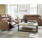 Ashley Knightington Power Reclining Loveseat with Audio Seating in Caramel, , large