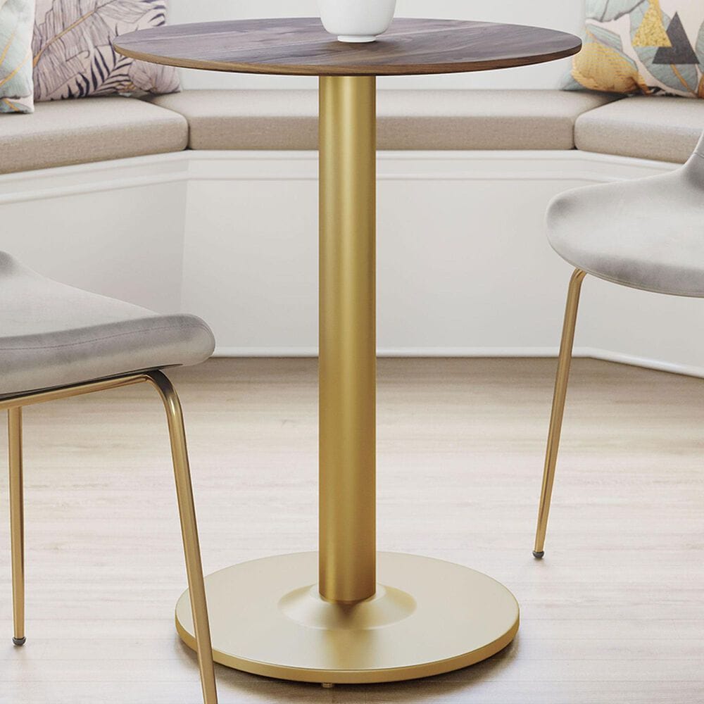 Zuo Modern Alto Bistro Table in Brown/Gold, , large
