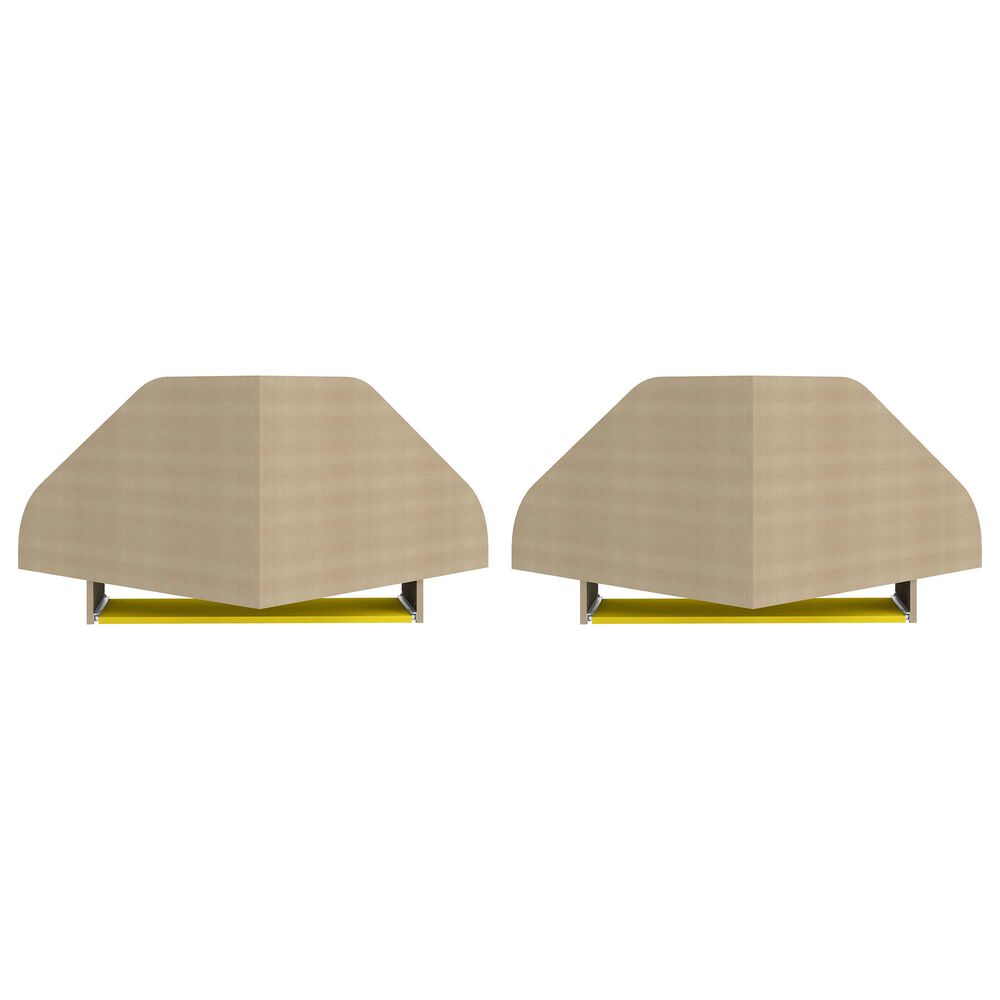 Dayton Bradley 2-Piece Cubicle Section Desk in Rustic Brown/Yellow, , large