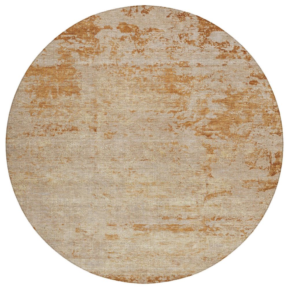 Dalyn Rug Company Burano BU2 8" Round Copper Indoor/Outdoor Area Rug, , large