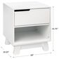 Babyletto Hudson 1 Drawer Nightstand with USB Port in White, , large