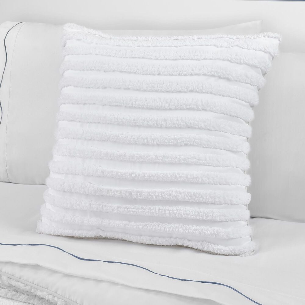 J. Queen New York Darby 20&quot; Square Throw Pillow in White, , large