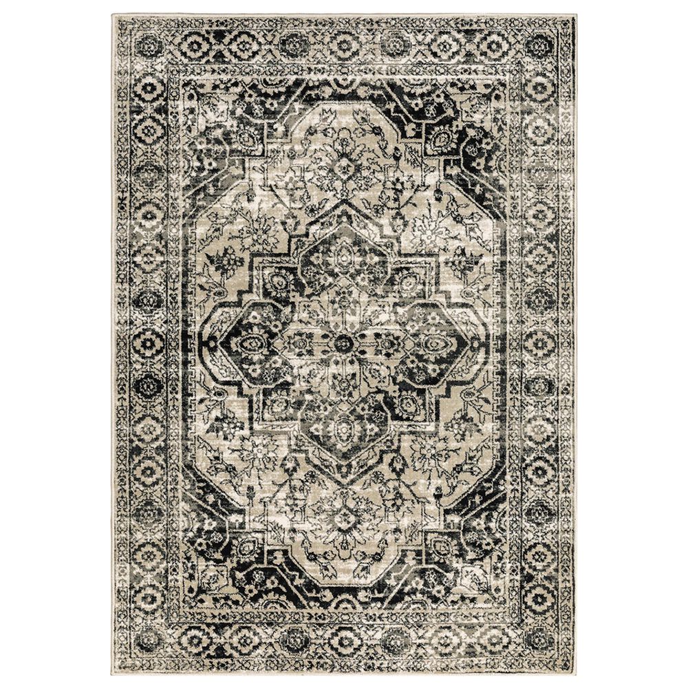 Oriental Weavers Georgia Medallion 429G0 7"10" x 10" Grey Area Rug, , large