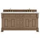 James Martin Vanities Brookfield 72" Double Bathroom Vanity in Pecan with 3cm Ethereal Noctis Quartz Top and Rectangular Sinks, , large