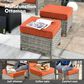 HOMLUX 6-Piece Patio Conversation Set with Coffee Table in Orange Red, , large