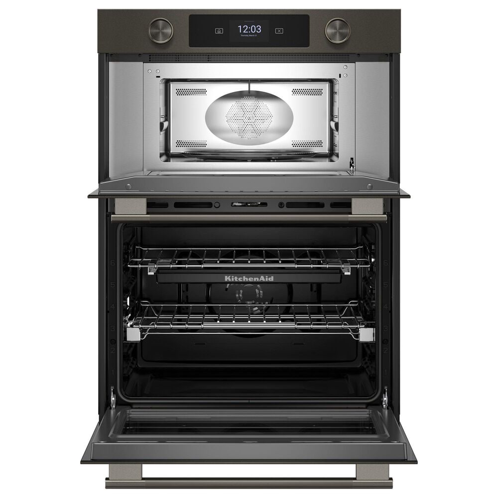 KitchenAid 2-Piece Kitchen Package with Black Ore 30" Smart Combination Wall Oven and Black 30" Induction Cooktop, , large