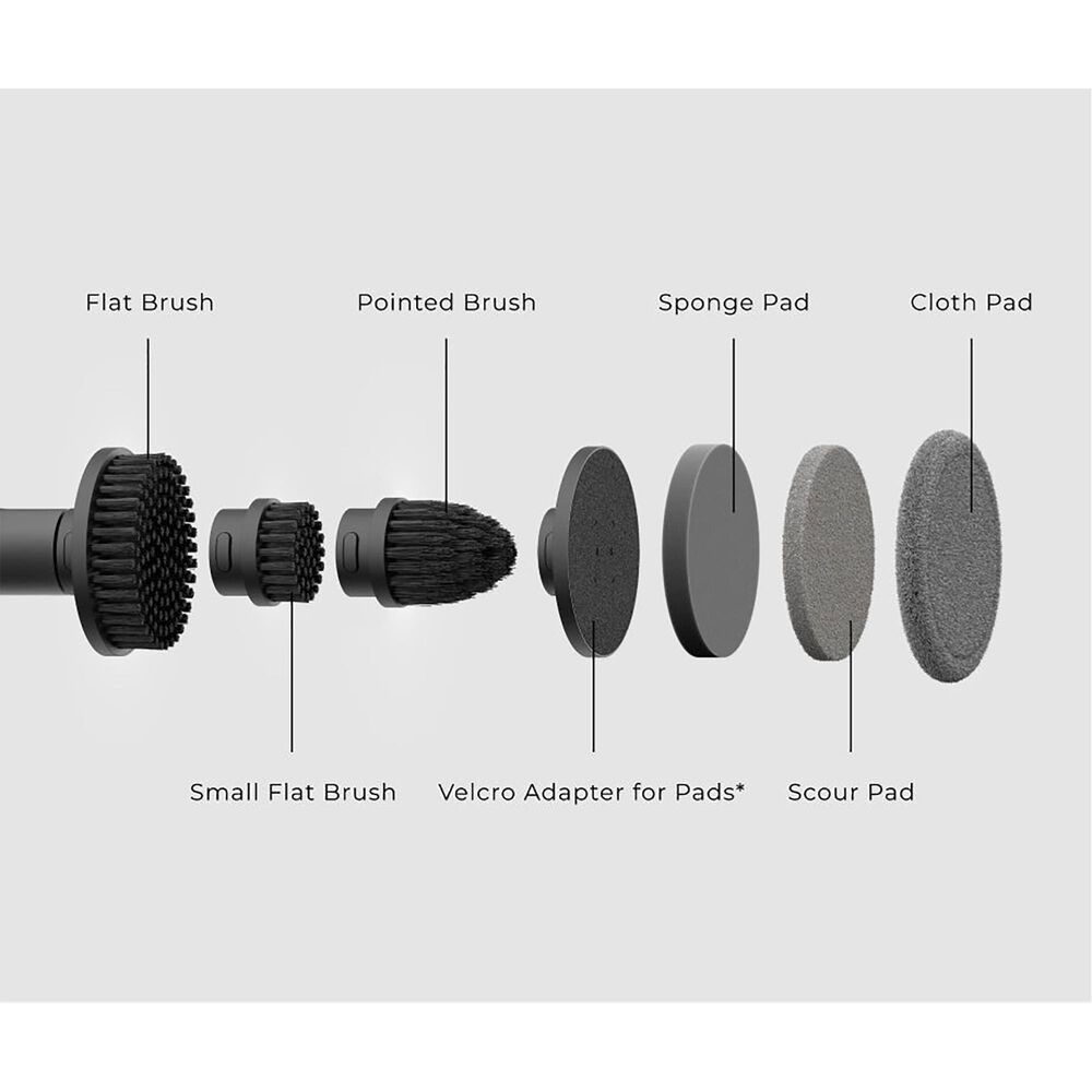 Hoto Tools Electric Spin Scrubber in Grey and Black, , large