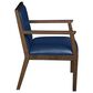 Regency Global Sourcing Regent WallGuard Guest and Reception Side Chair with Navy Blue Cushion in Neo Walnut, , large