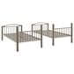 Linon Home Decor Heavy Twin Over Twin Bunk Bed in Pewter, , large