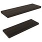 Hearth and Haven Ecco32" Floating Wall Shelf with Space-Saving Design in Dark Oak (Set of 2), , large