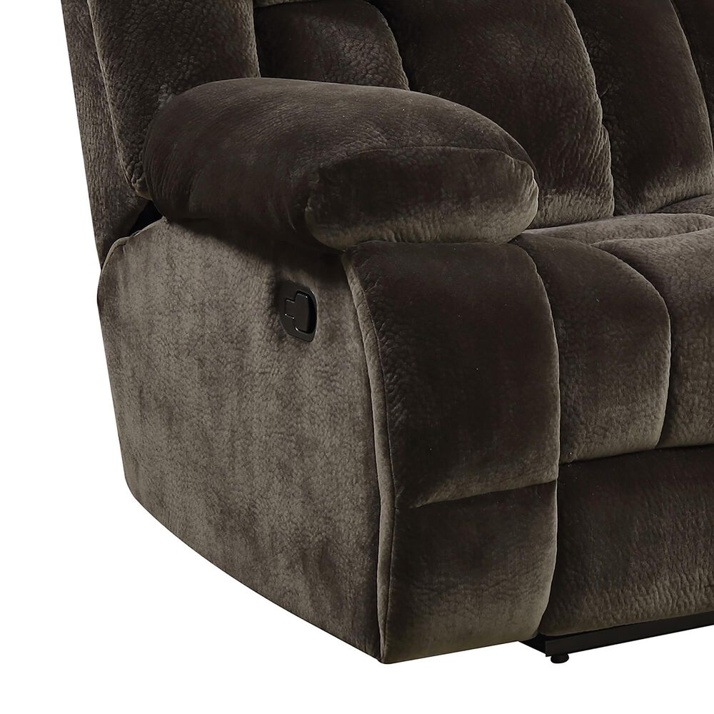 Furniture of America Hoyt 3-Piece Reclining Living Room Set in Brown, , large