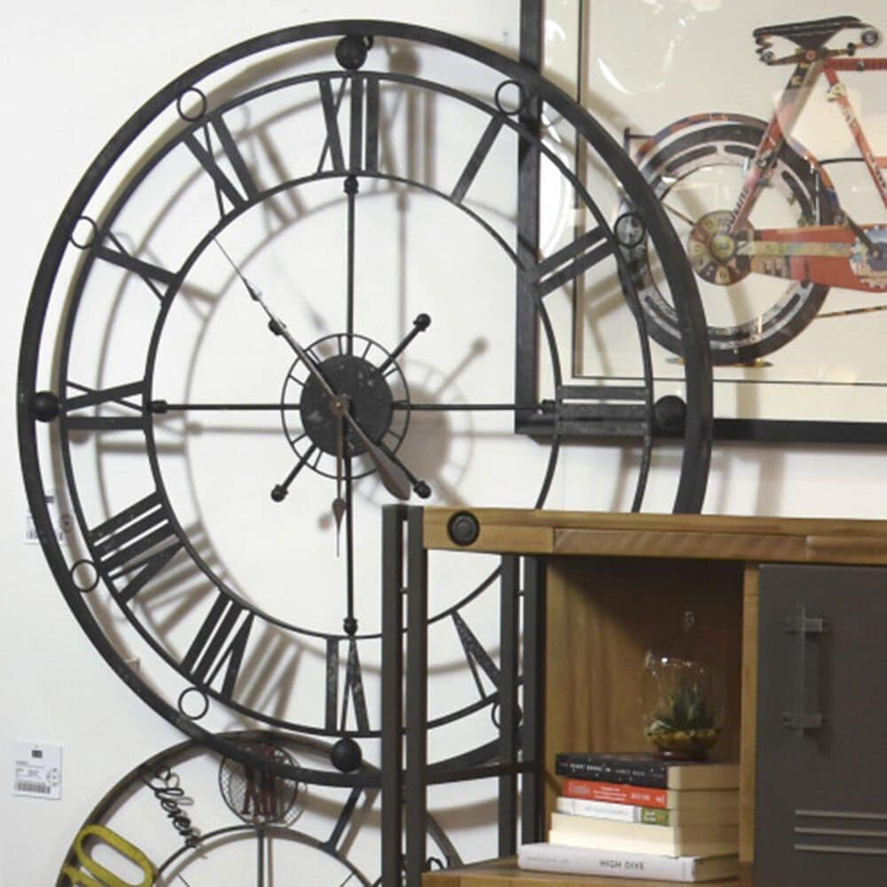 Yosemite Home Decor Tower Wall Clock in Rustic Black, , large