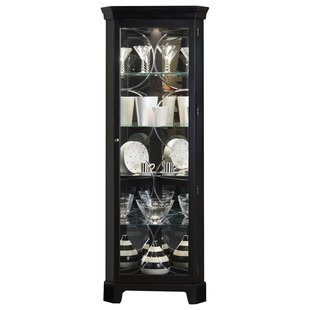 Chapel Hill 74" Corner Curio in Oxford Black, , large
