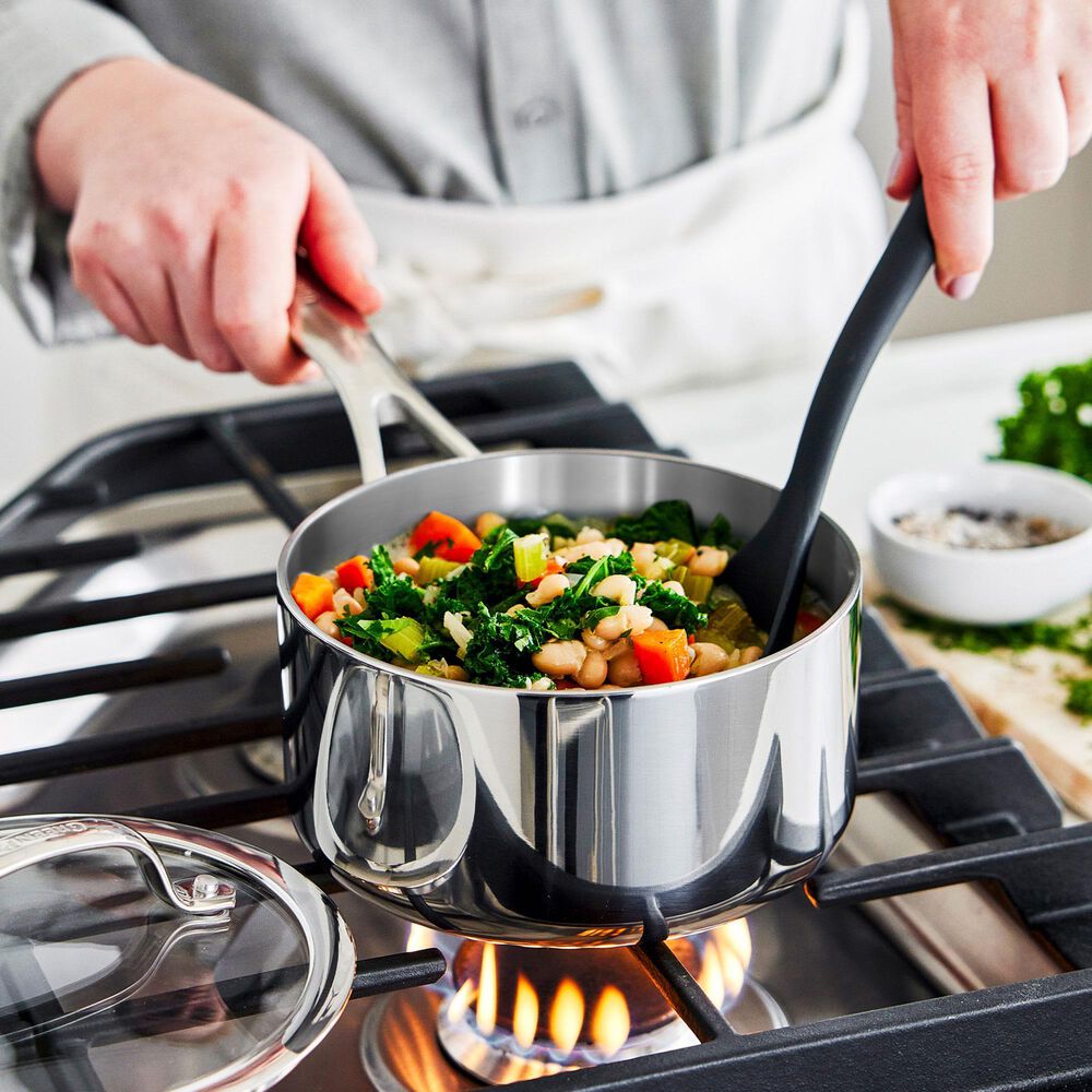 Green Pan Valencia Pro 1.6-Quart Uncoated Saucepan with Lid in Stainless Steel, , large