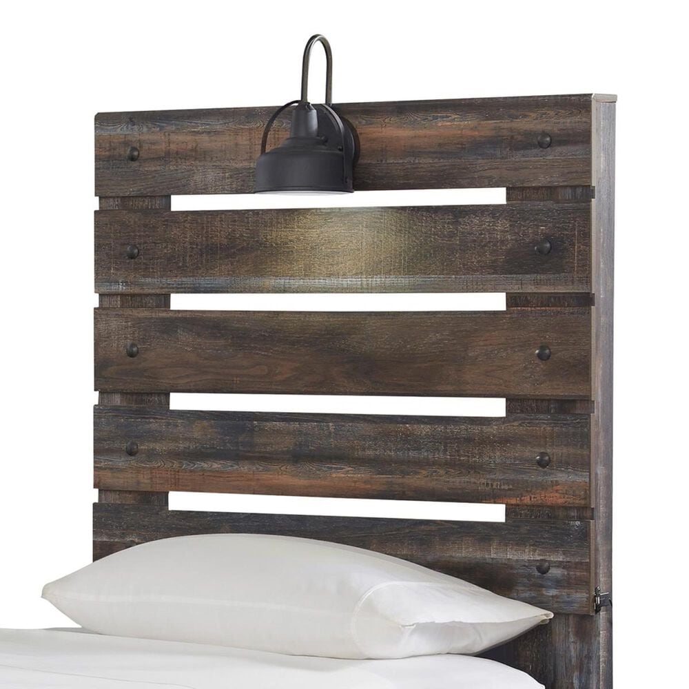 Ashley Drystan Twin Dual Storage Bed in Brown Rustic, , large
