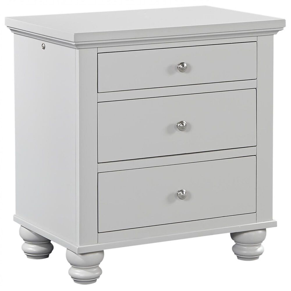 Riva Ridge Cambridge 3-Drawer Nightstand in Grey, , large