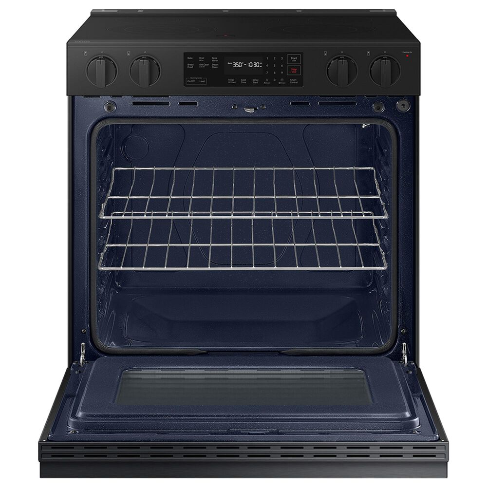 Samsung Bespoke Bespoke 6.3 Cu. Ft. Smart Slide-In Electric Smart Range with 5 Elements in Matte Black Steel, , large