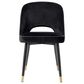 Eichholtz Cliff Upholstered Dining Side Chair in Roche Black Velvet, , large