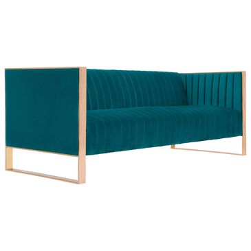 Dayton Trillium Sofa in Aqua Blue Velvet, , large