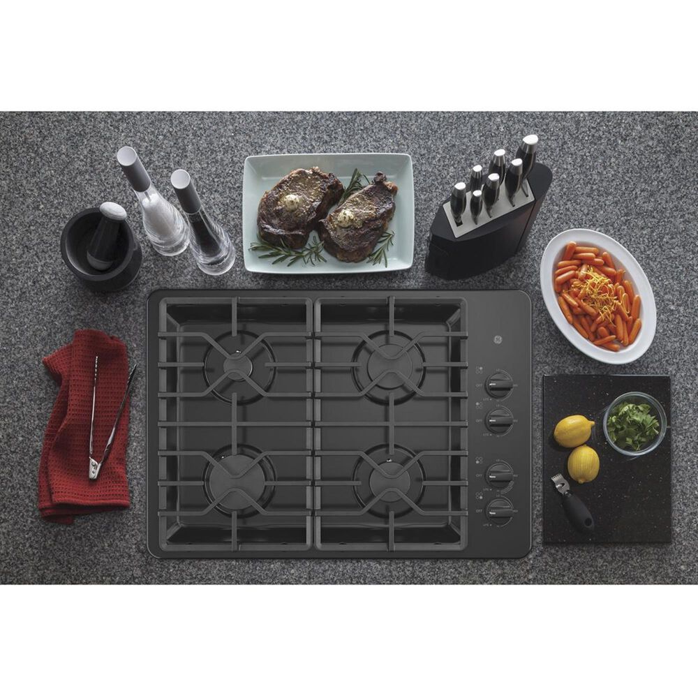 GE Appliances 30&quot; Built-In Gas Cooktop in Black, , large