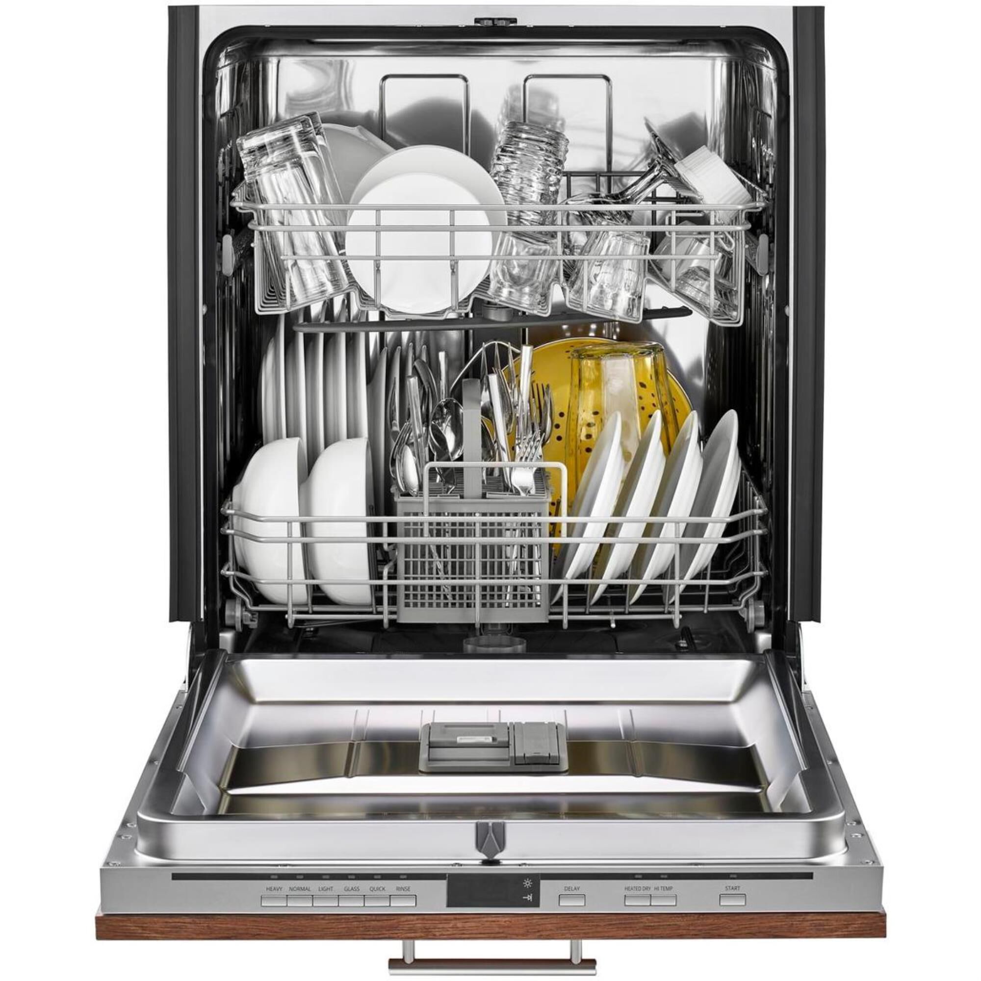 dishwasher with stainless steel tub and racks
