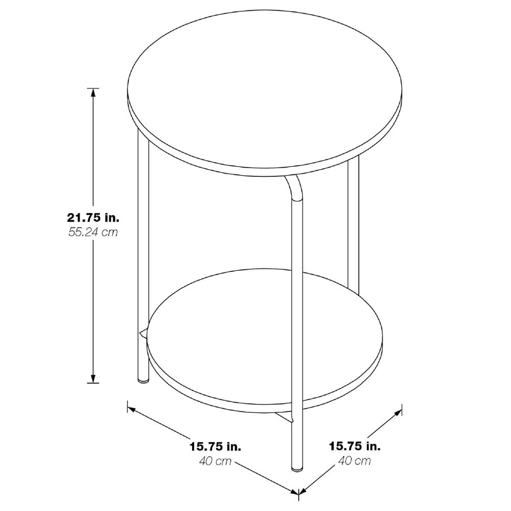 OSP Home Elgin Accent Table in Grey NFM