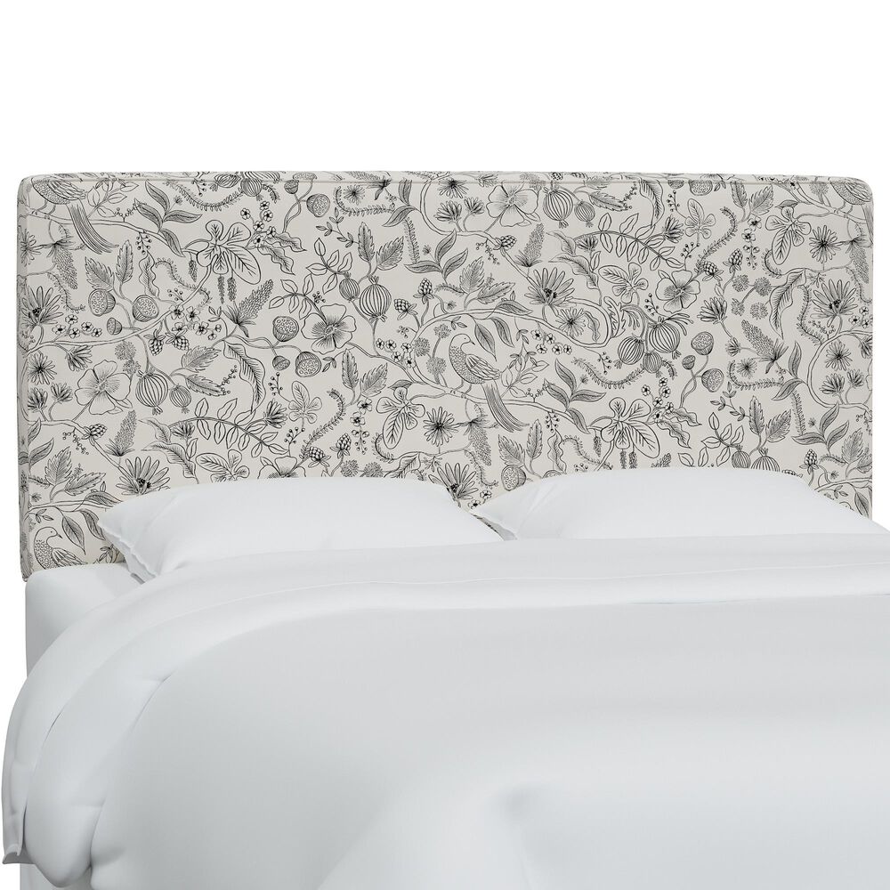 Rifle Paper Co Crafted by Cloth & Company Elly Twin Headboard in Aviary Black/Cream, , large