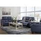 Ashley Mercomatic Power Reclining Loveseat with Adjustable Headrest in Ocean, , large