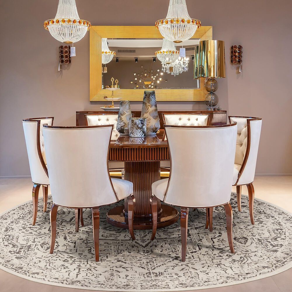 Amer Rugs Alpine 7&#39;10&quot; Round Light Cream Area Rug, , large