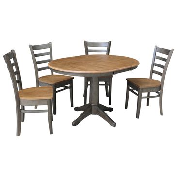 International Concepts 5-Piece Dining Set in Hickory/Washed coal, , large