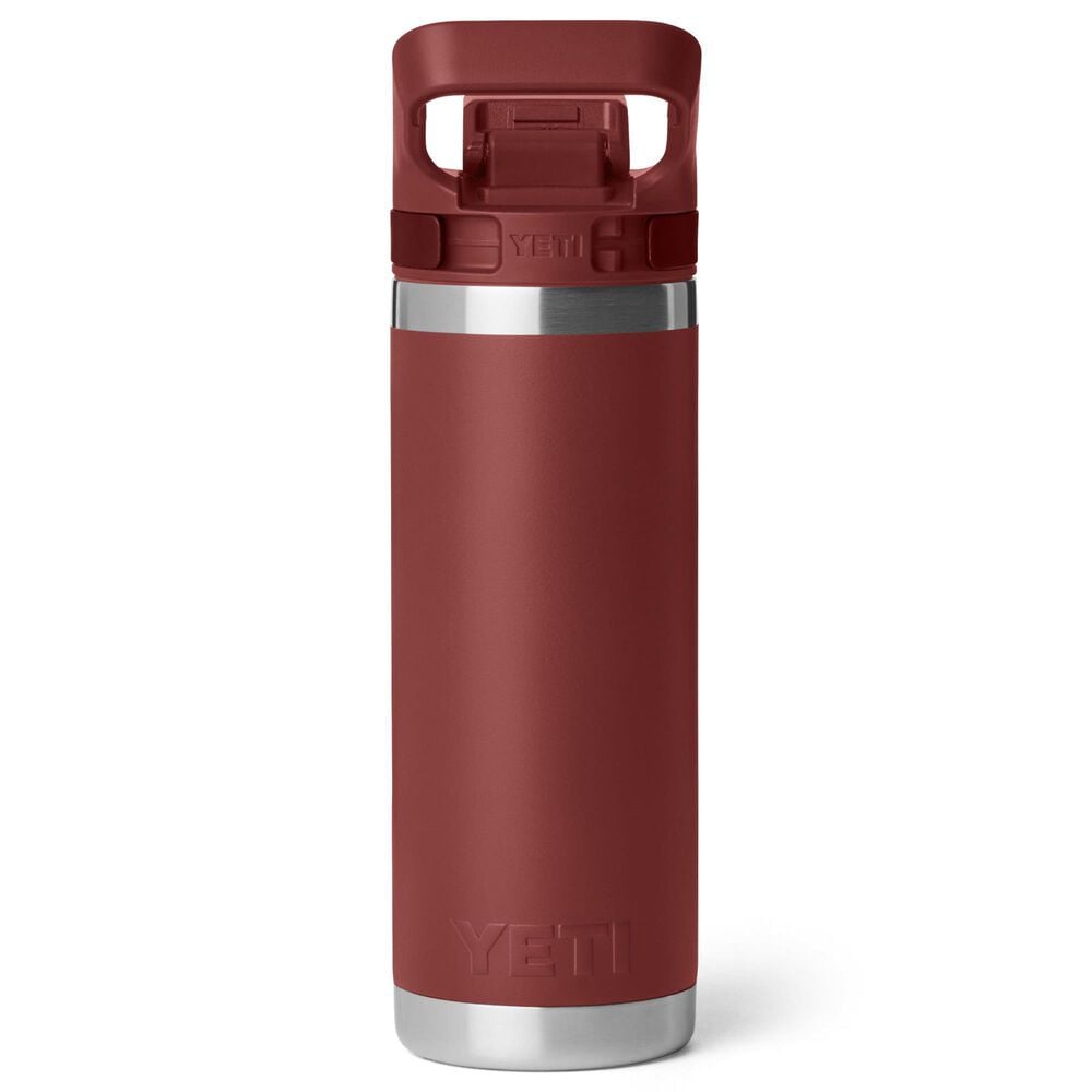 YETI Rambler 18 Oz Water Bottle with Color-Matched Flip Chug Cap in Stag Red, , large