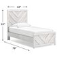 Ashley Cayboni Twin Panel Bed in White, , large
