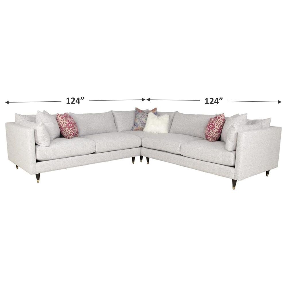 Jonathan Louis International Pia 3-Piece L-Shaped Sectional in Gray, , large
