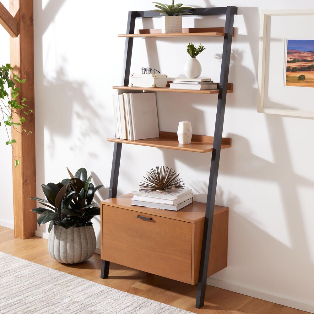Safavieh Vlad 3-Shelf Etagere in Natural and Charcoal, , large