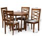 Baxton Studio Alicia 5-Piece Dining Set in Grey/Walnut Brown, , large