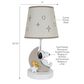 Lambs and Ivy Snoopy Love Table Lamp with Shade and Bulb in White, , large
